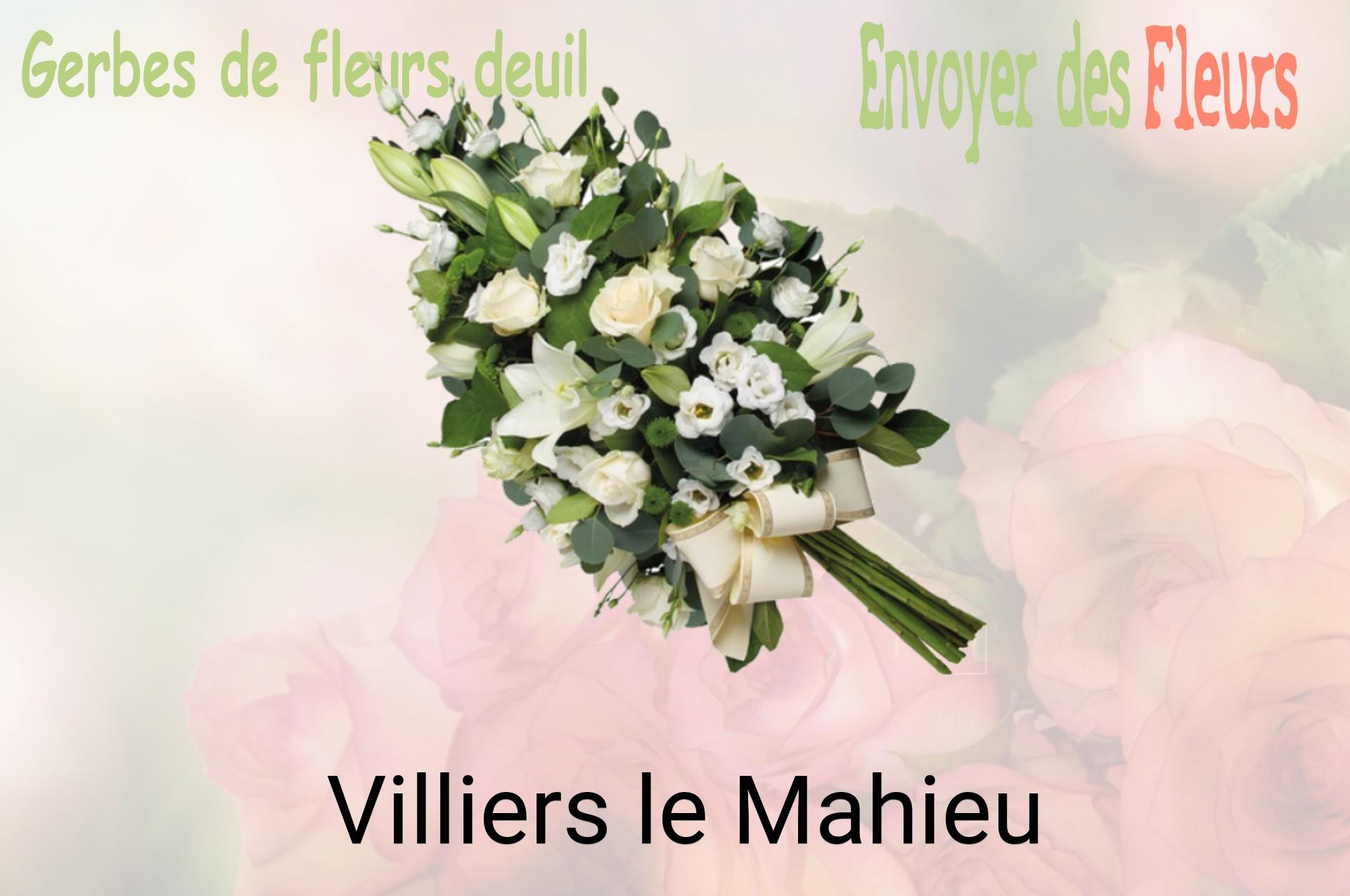 Gerbe de fleurs de deuil livrée à Villiers-le-Mahieu